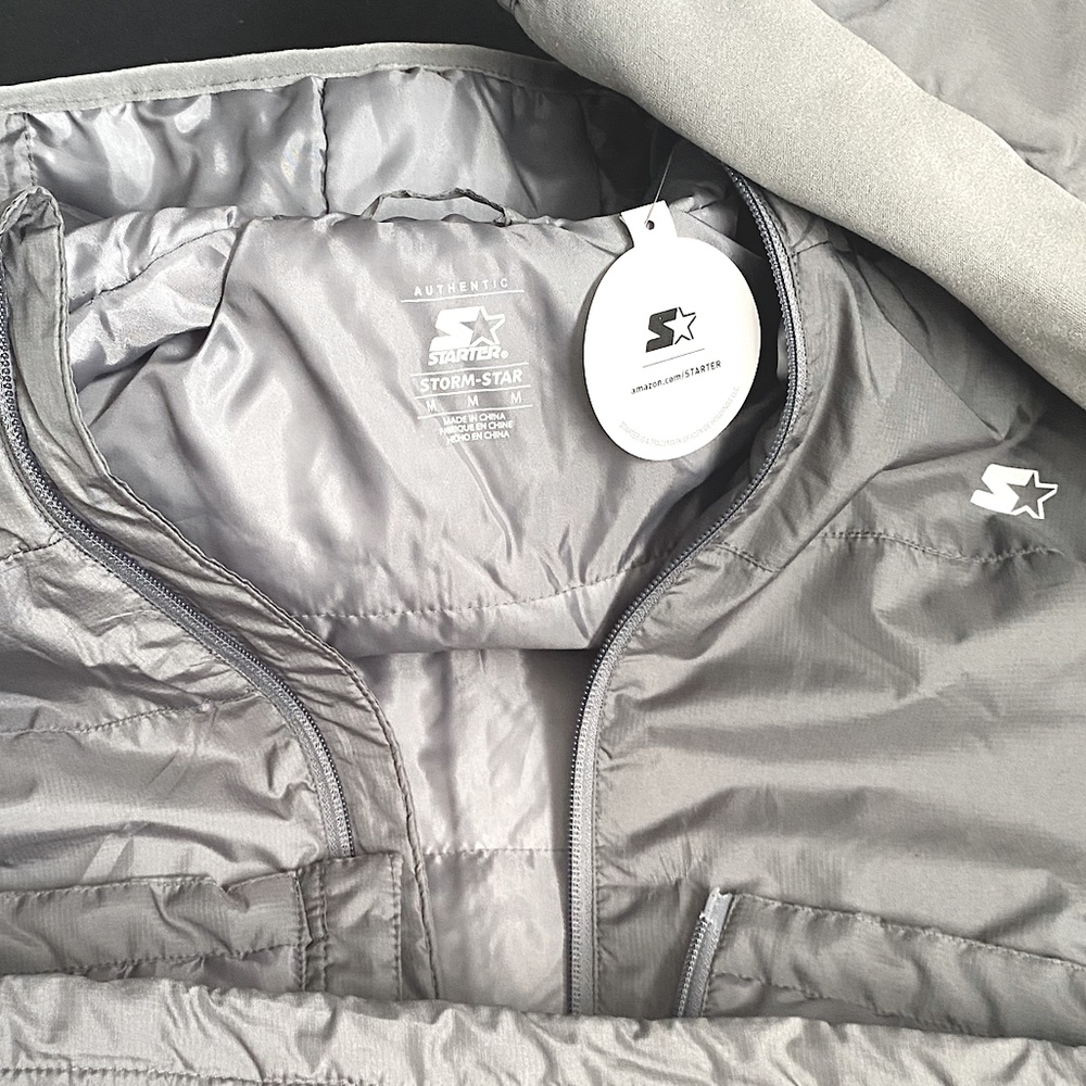 NWOT Original Silver Grey Starter Multipurpose Sport Jacket | medium - Picture 3 of 6